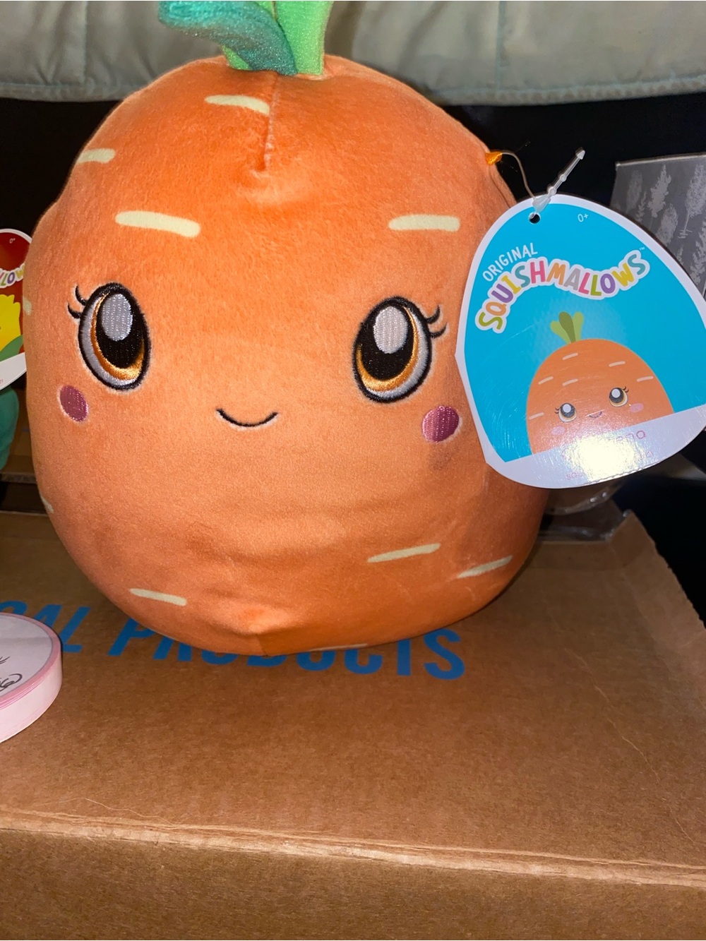 Original Squishmallows Orange Carrot Plush Toy - Caroleena